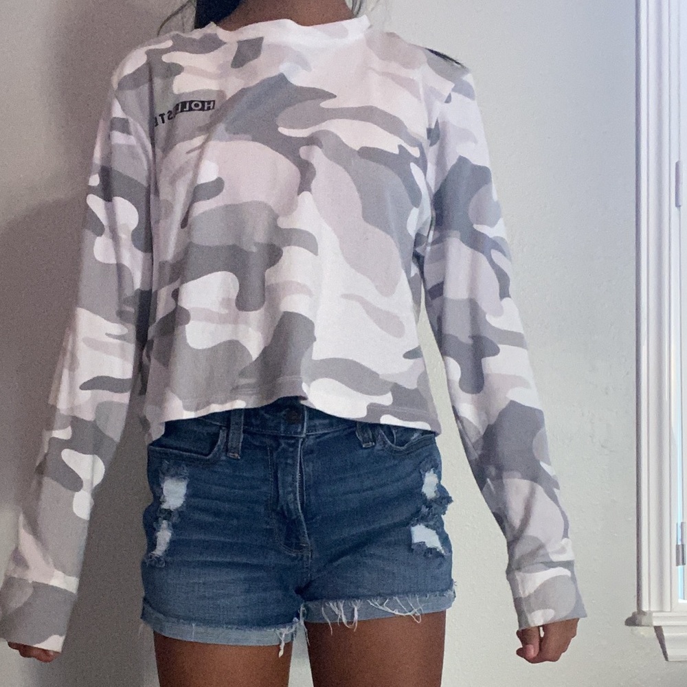 hollister long sleeve crop top